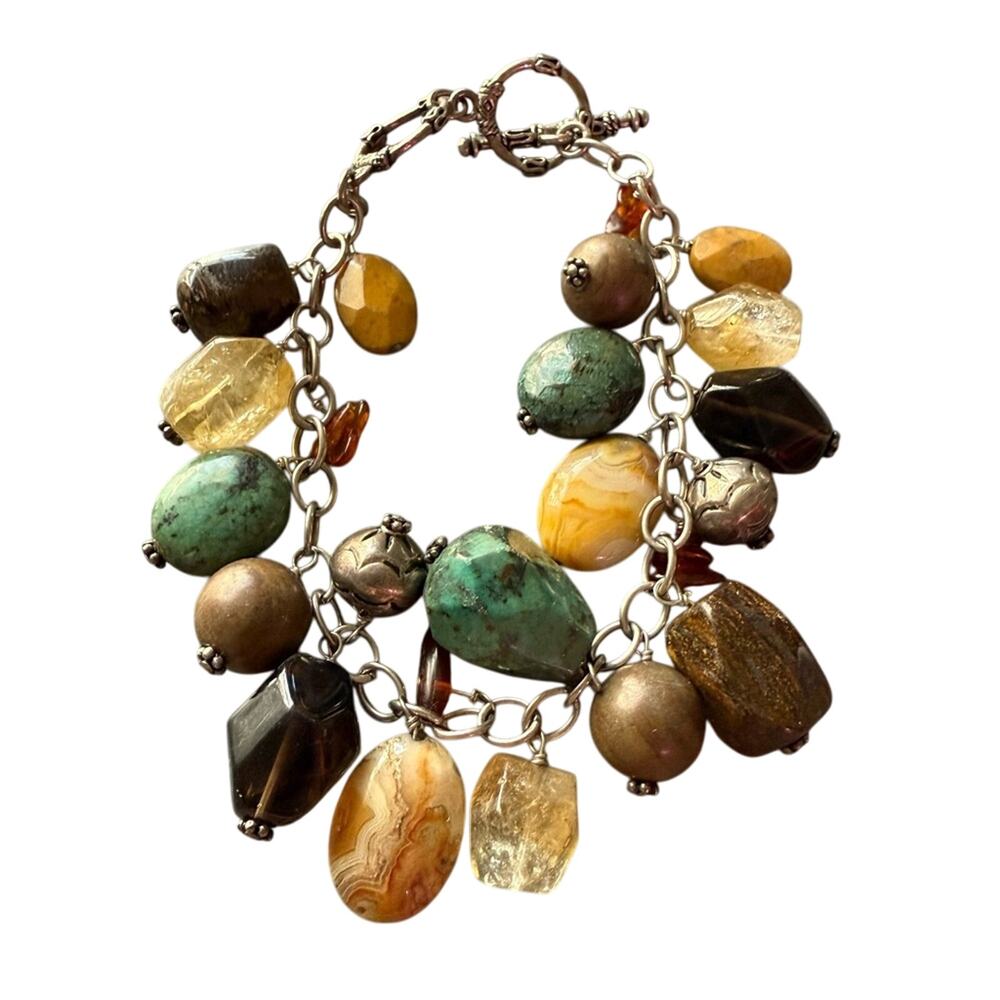 Silpada Polished Stones Toggle Bracelet